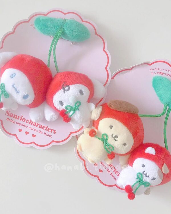 Cherry Sanrio Plush Keychains